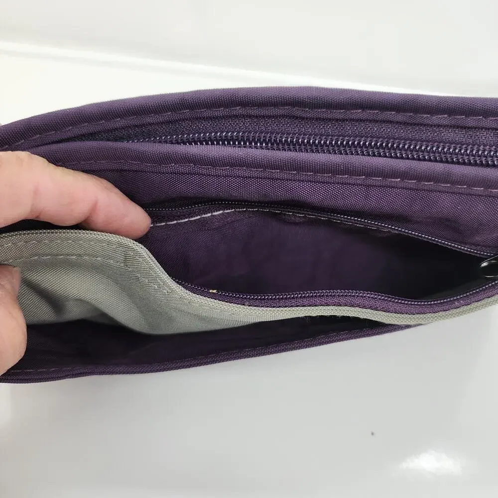 Zoppen RFID Passport Holder Travel Wallet Navy Zip Around Organizer Wristlet